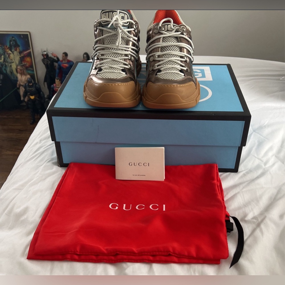 NWT ~ Gucci FlashFleck Metallic Sneakers ~